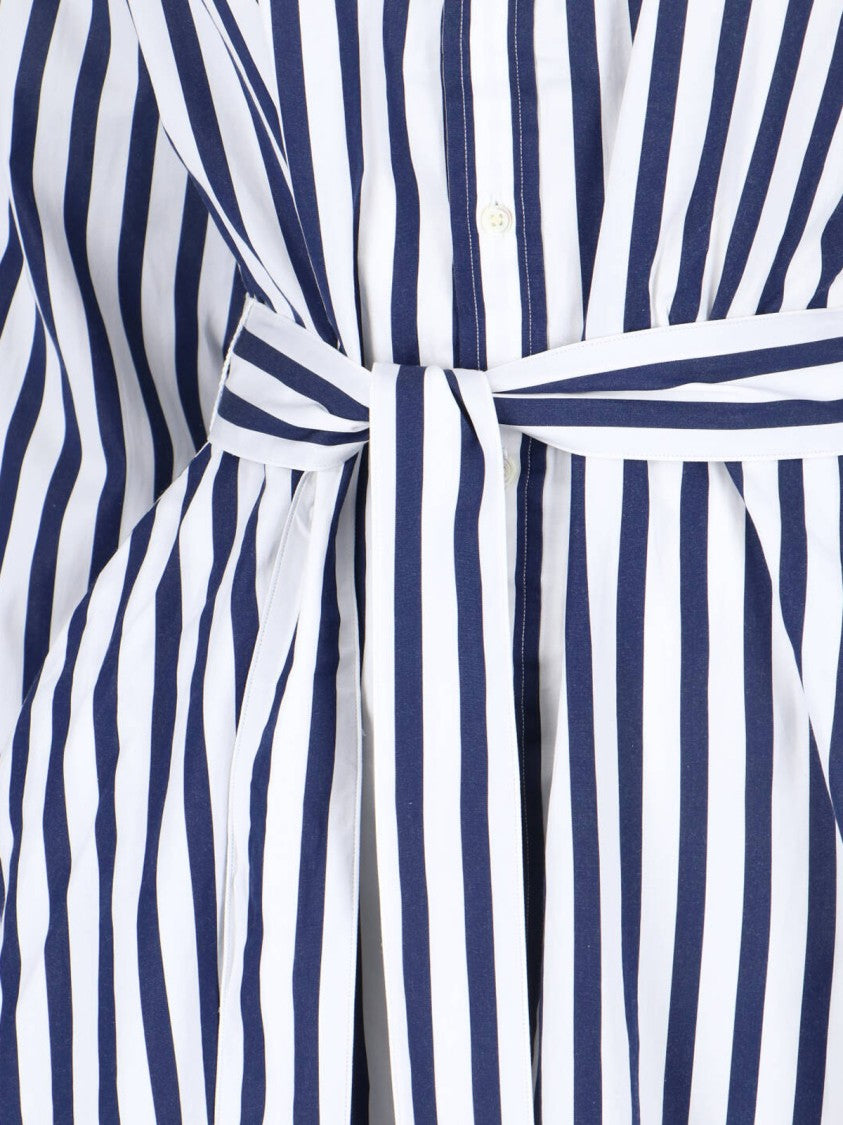 Polo Ralph Lauren Blue Vertical Stripe Shirt Dress