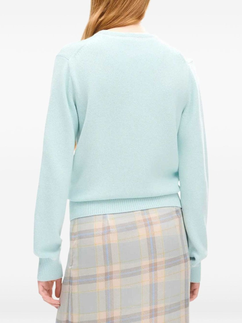 Kenzo Ribbed Knit Sweater - Light Blue