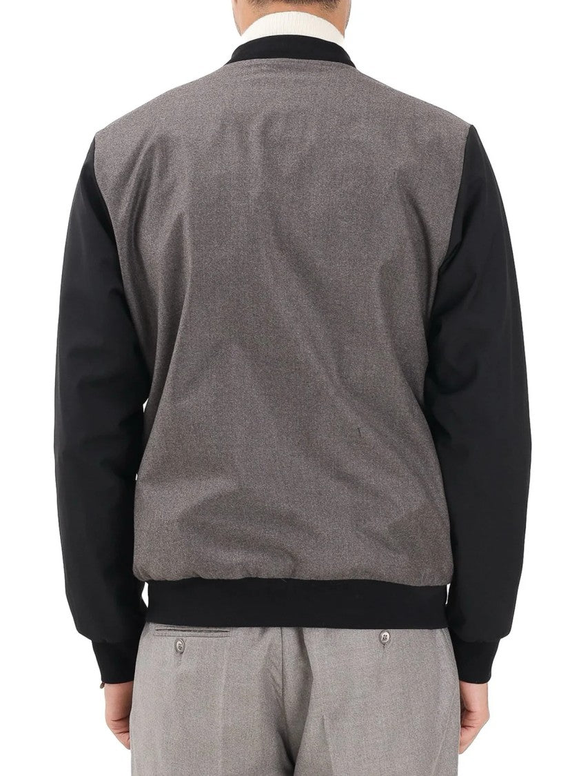 Yes London Two-Tone Short Jacket With Zip Closure And Angled Pockets