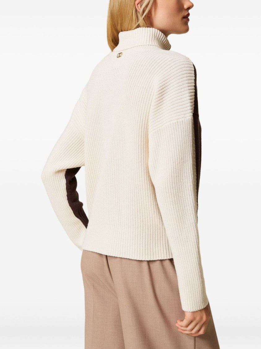 Twin-Set Relaxed Fit Color-Block Sweater