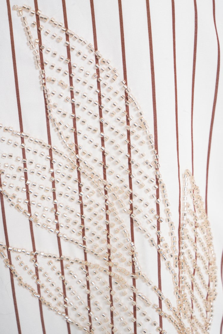 Kaos Embroidered White Shirt With Classic Collar And Buttoned Cuffs