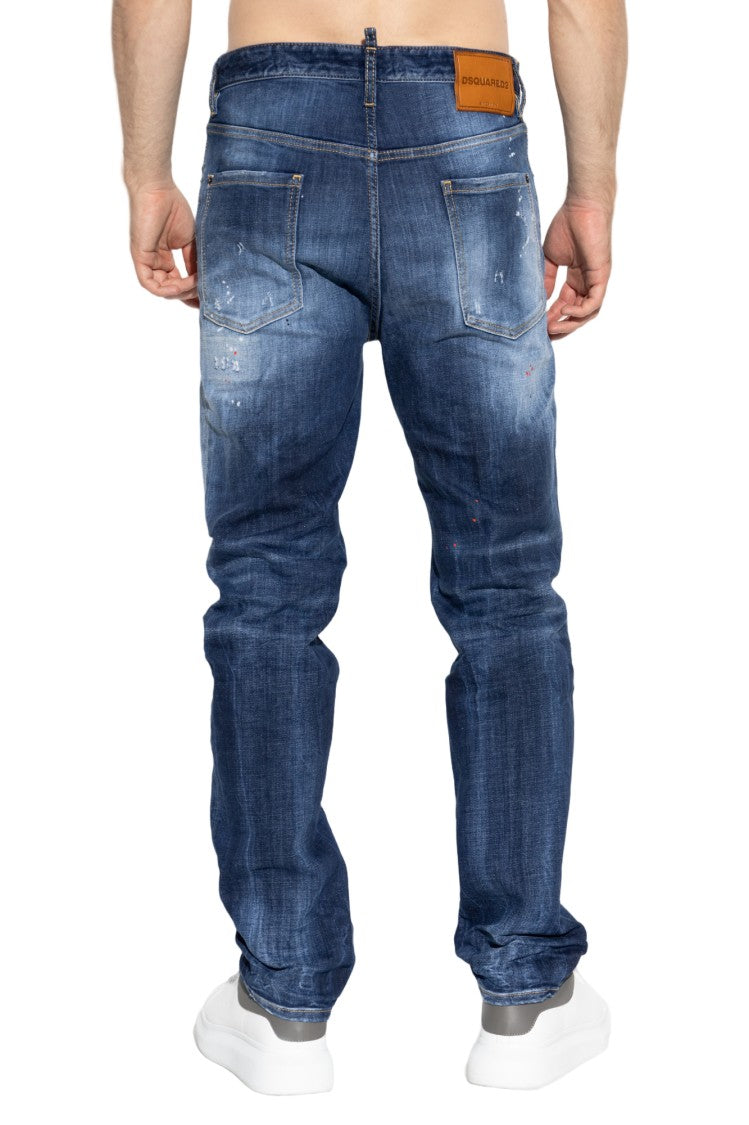 Dsquared2 Carrot-Cut Denim Jeans With Vintage Finish