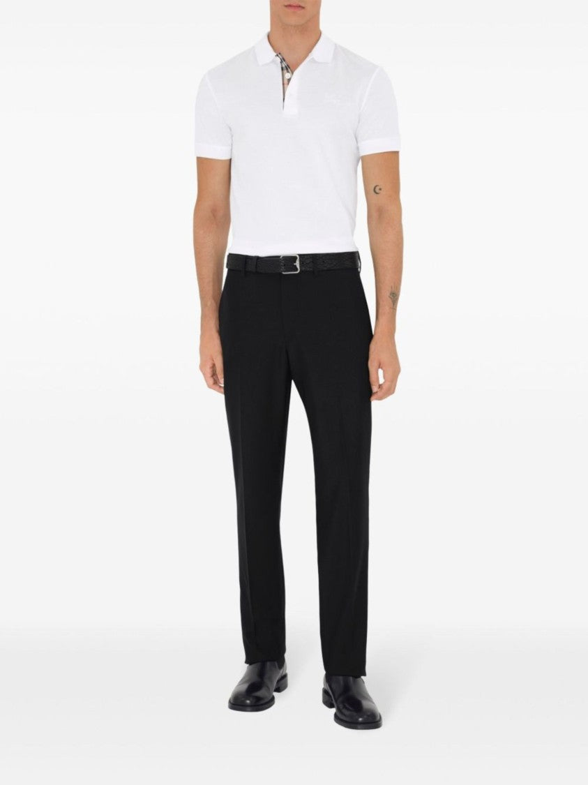 Burberry White Ekd Cotton Polo Shirt