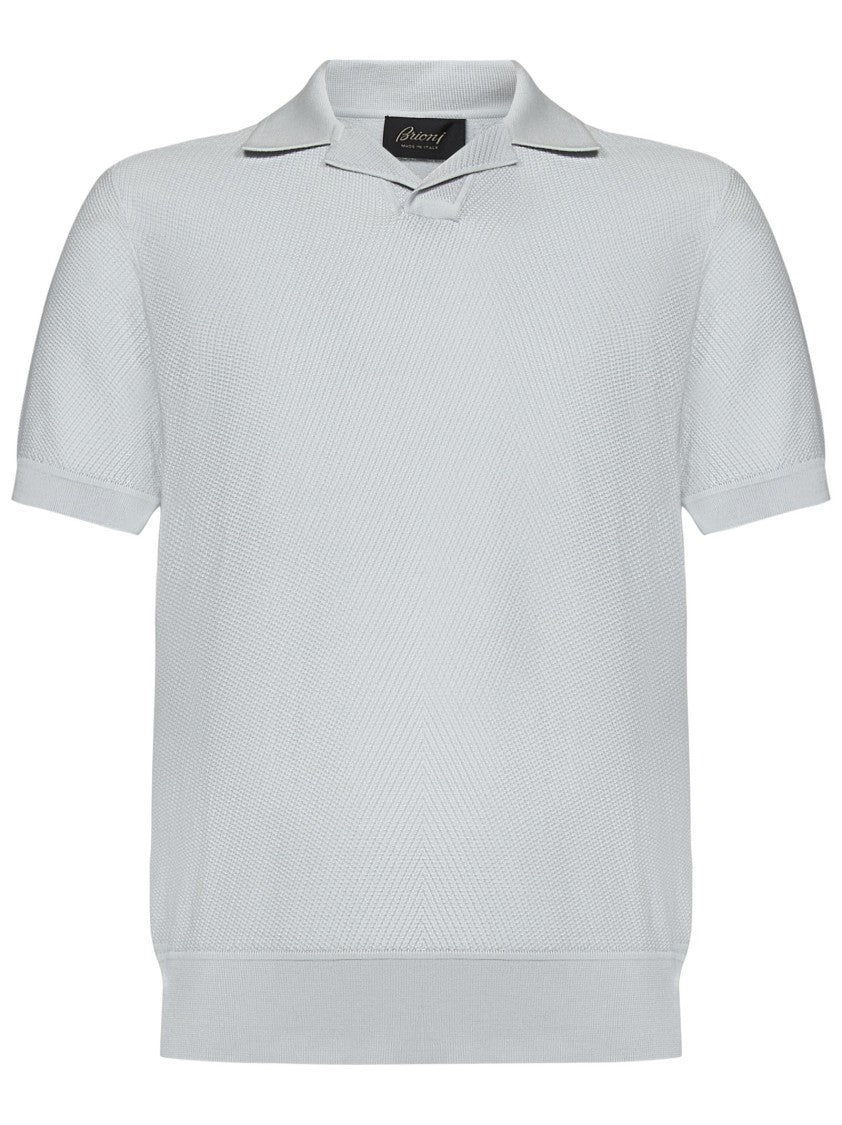Brioni Jacquard Finish Polo Shirt With Classic Fit