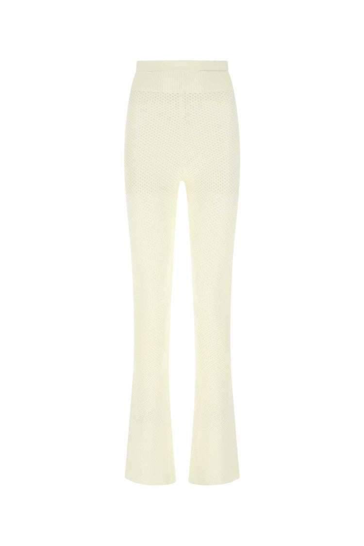 Andreâdamo Ivory Stretch Viscose Blend Pant