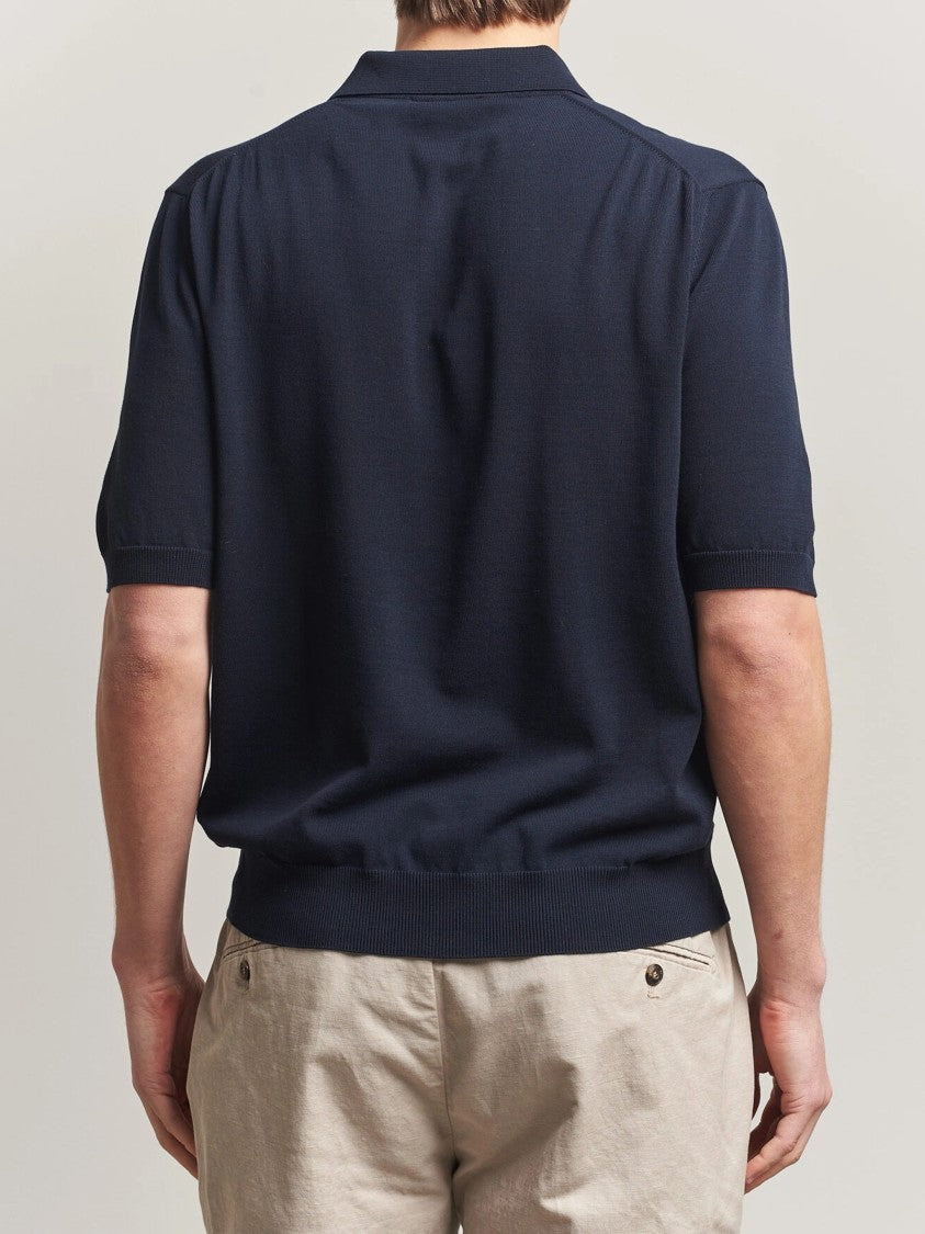 Zanone Blue Relaxed Fit Lightweight Polo Shirt