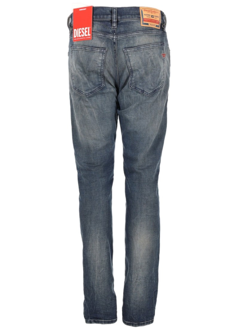 Diesel D-Strukt Cotton-Blend Whiskering Jeans