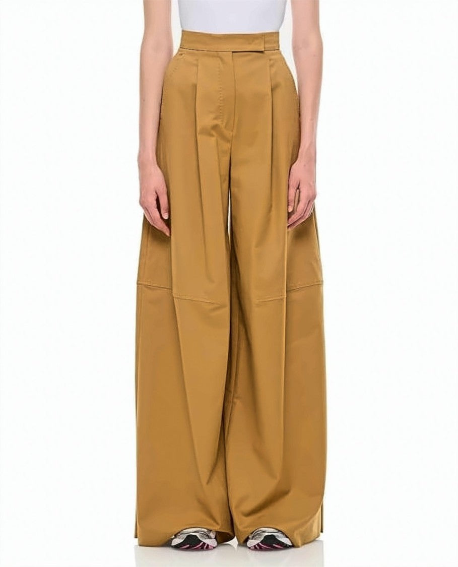 Max Mara High-Waisted Palazzo Pants With Pleated Detail