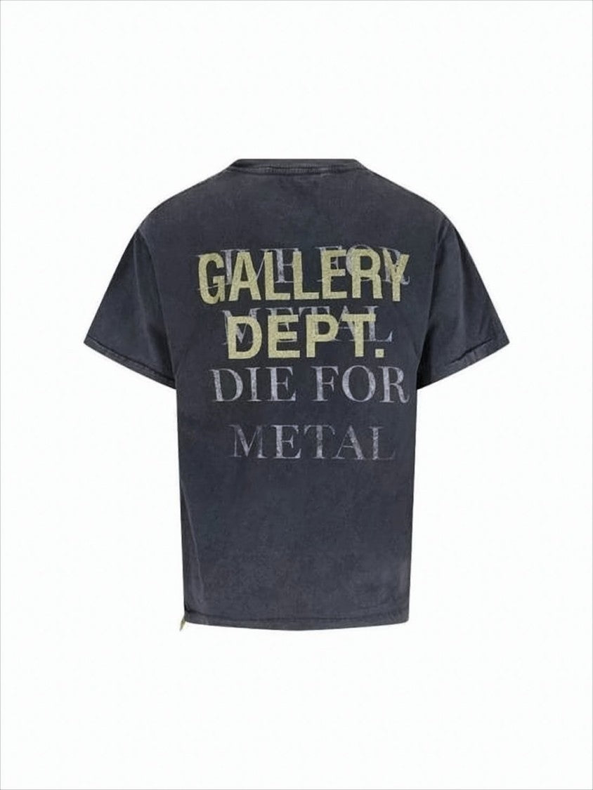 Gallery Dept. Cropped Short-Sleeved T-Shirt With Graphic Dagger Design