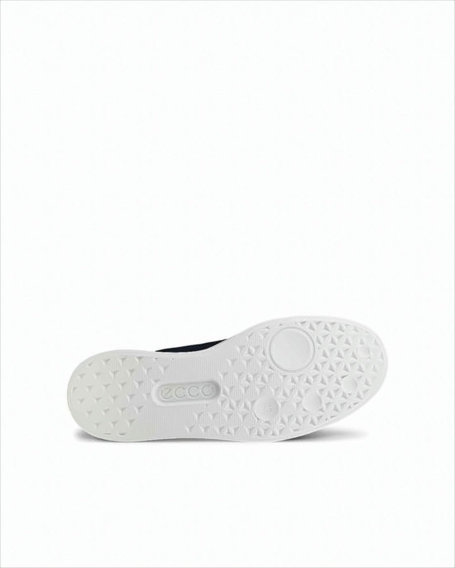 Ecco Low-Top Navy Leather Sneakers With Rubber Sole