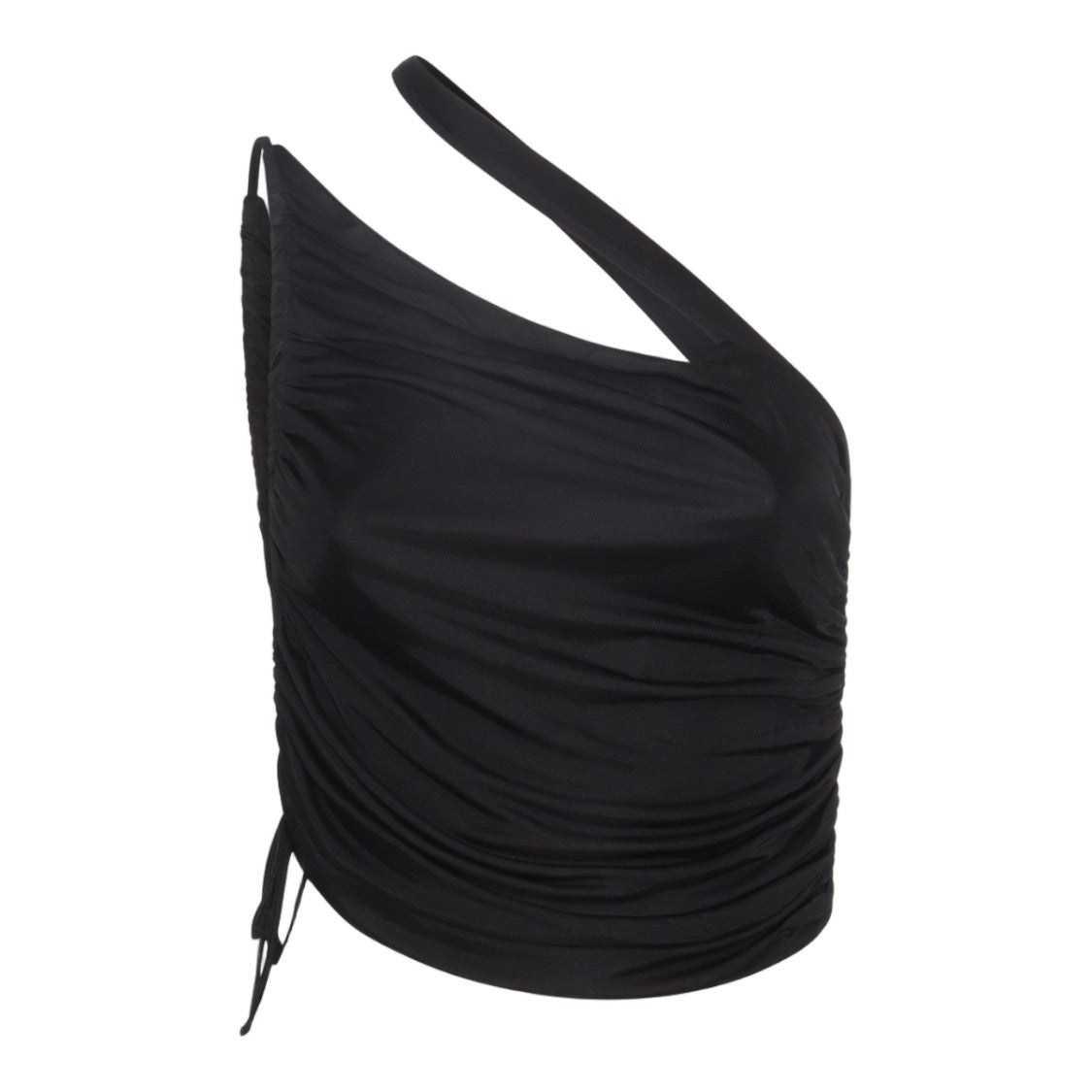 Andreâdamo Asymmetrical One-Shoulder Top With Adjustable Ruching