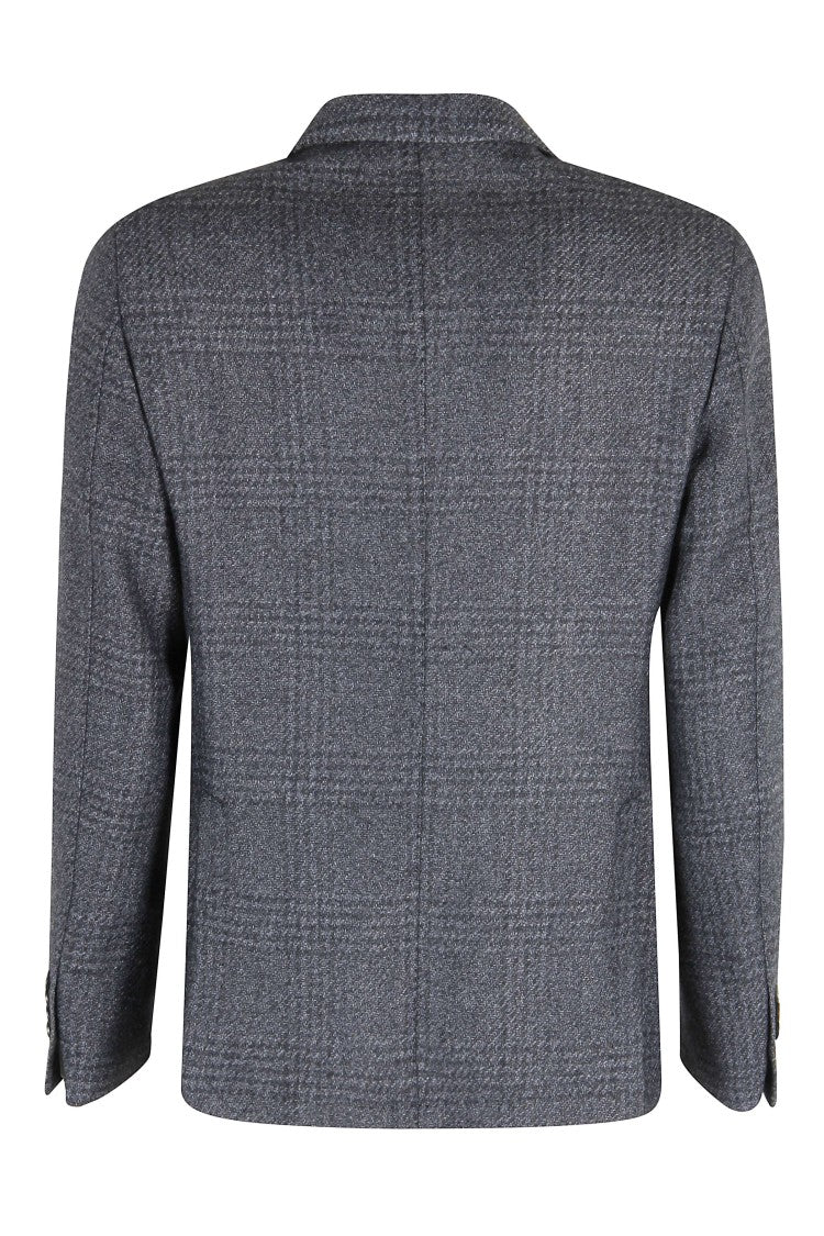 L.B.M. Jack Dark Blue Single-Breasted Wool-Blend Jacket