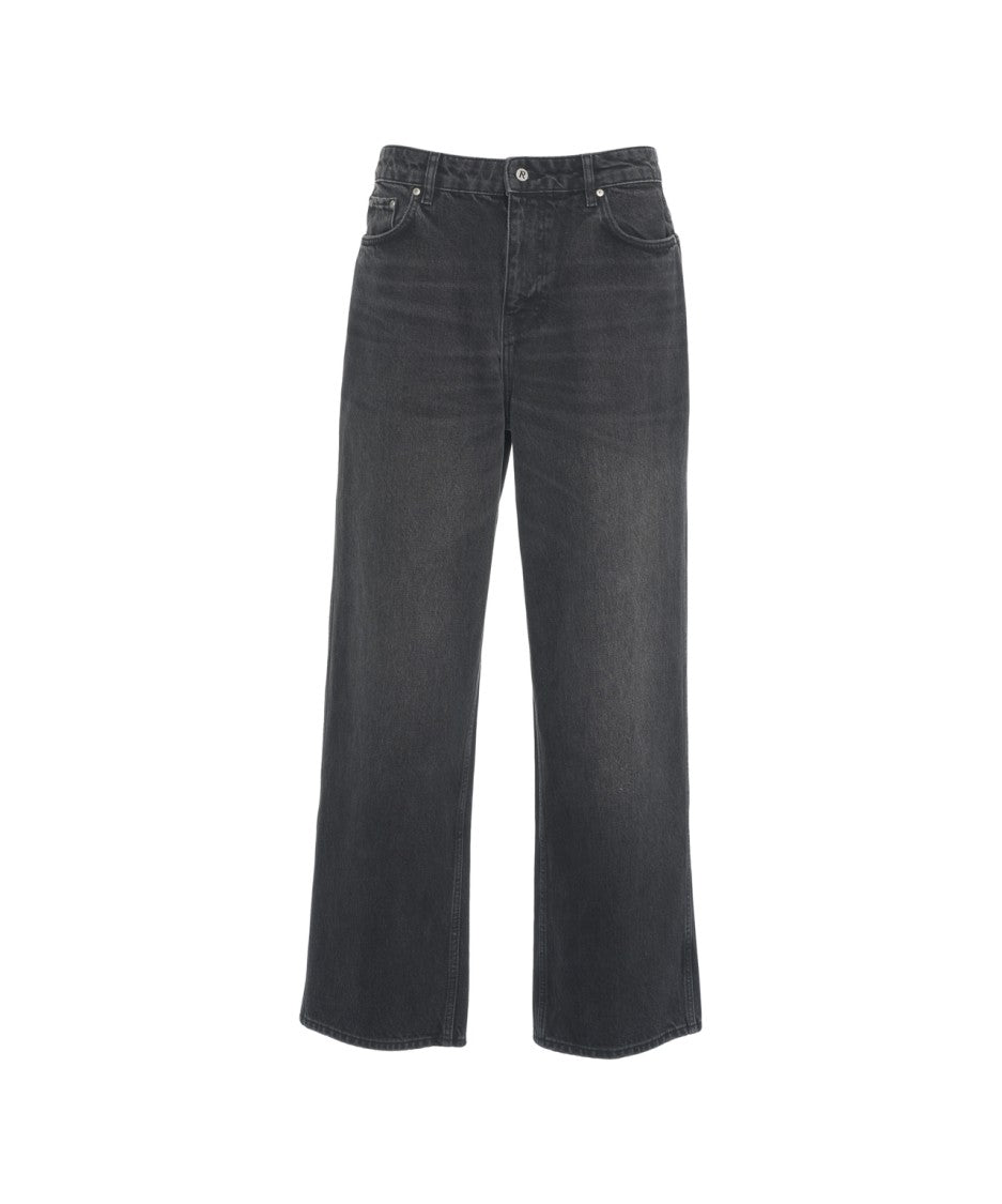 Represent Wide Leg Denim Jeans With Classic Five-Pocket Design