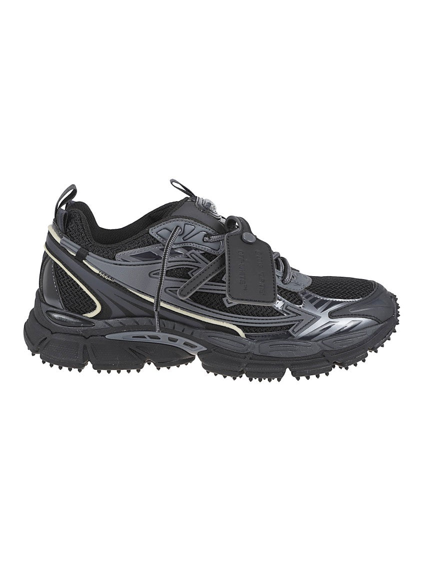 Off-White Sporty Black Sneakers With Mesh And Synthetic Overlays
