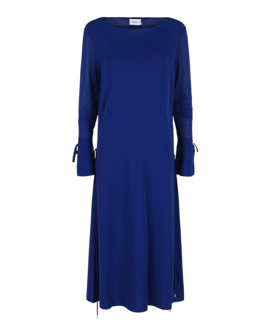 loose fit midi dress Ferragamo Long-Sleeved M / Blue Select Pant Waist Size:36W The elegant details in Bleusalt The Oversized T Toe Type|Round