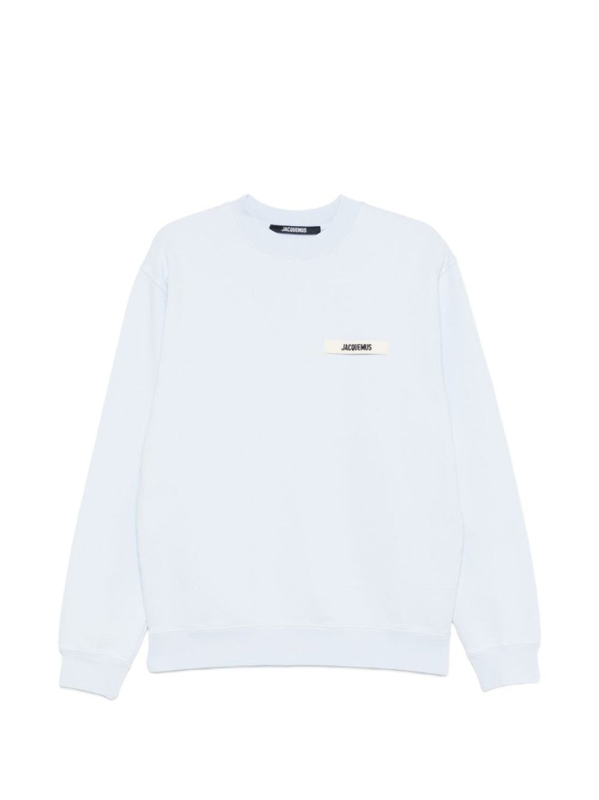 Jacquemus Clear Blue Logo Patch Cotton Sweatshirt
