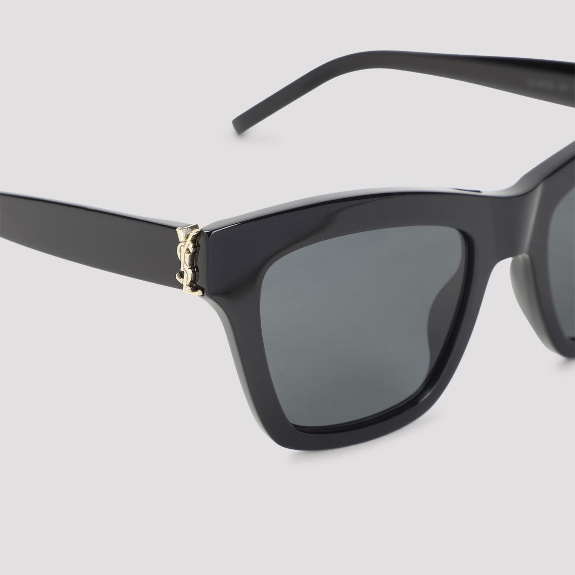 Saint Laurent Bold Square-Frame Sunglasses With Glossy Finish