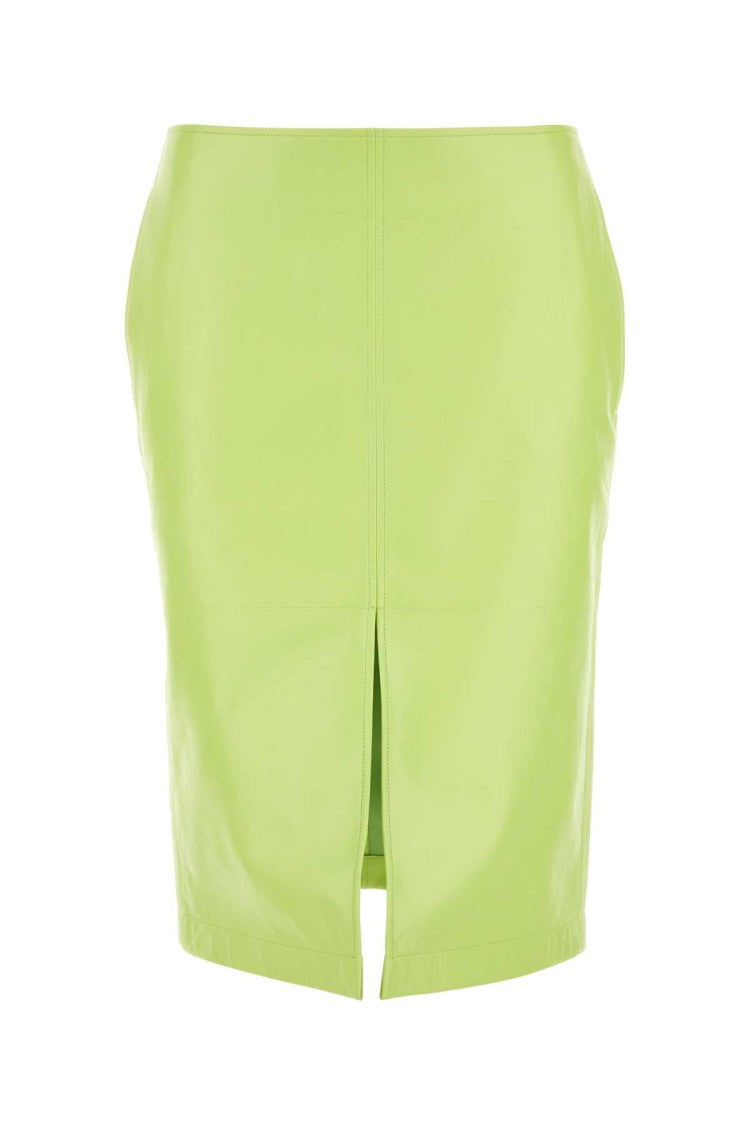 Bottega Veneta Fluo Yellow Shearling Skirt