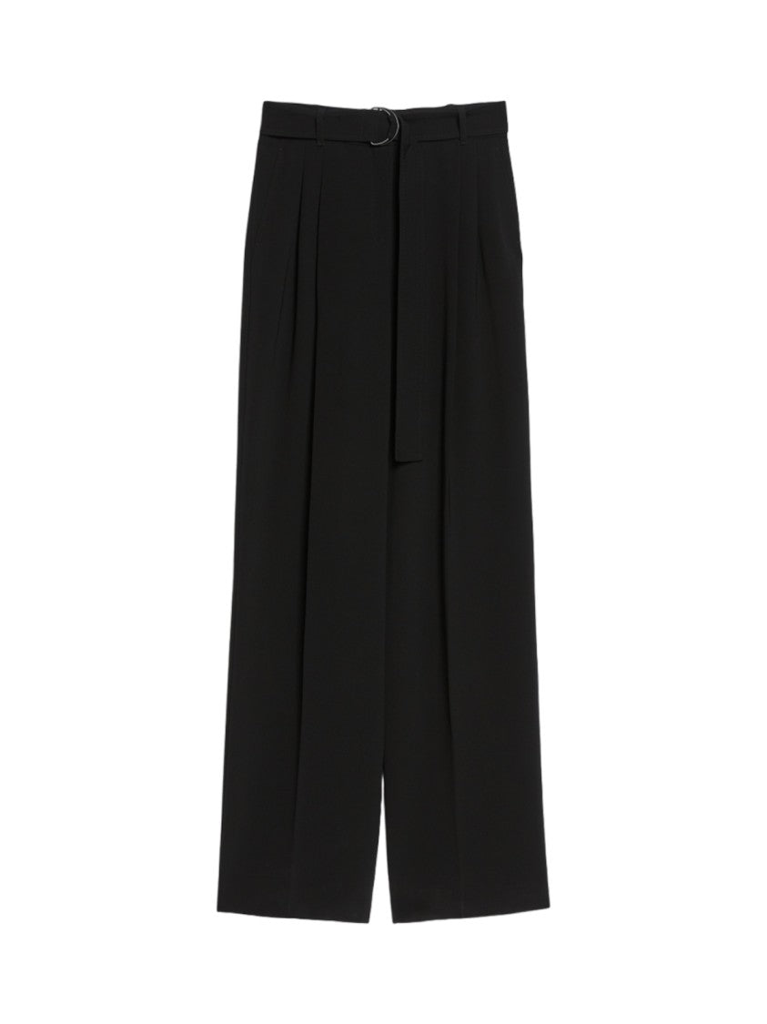 Max Mara Fluid Black Cady Trousers