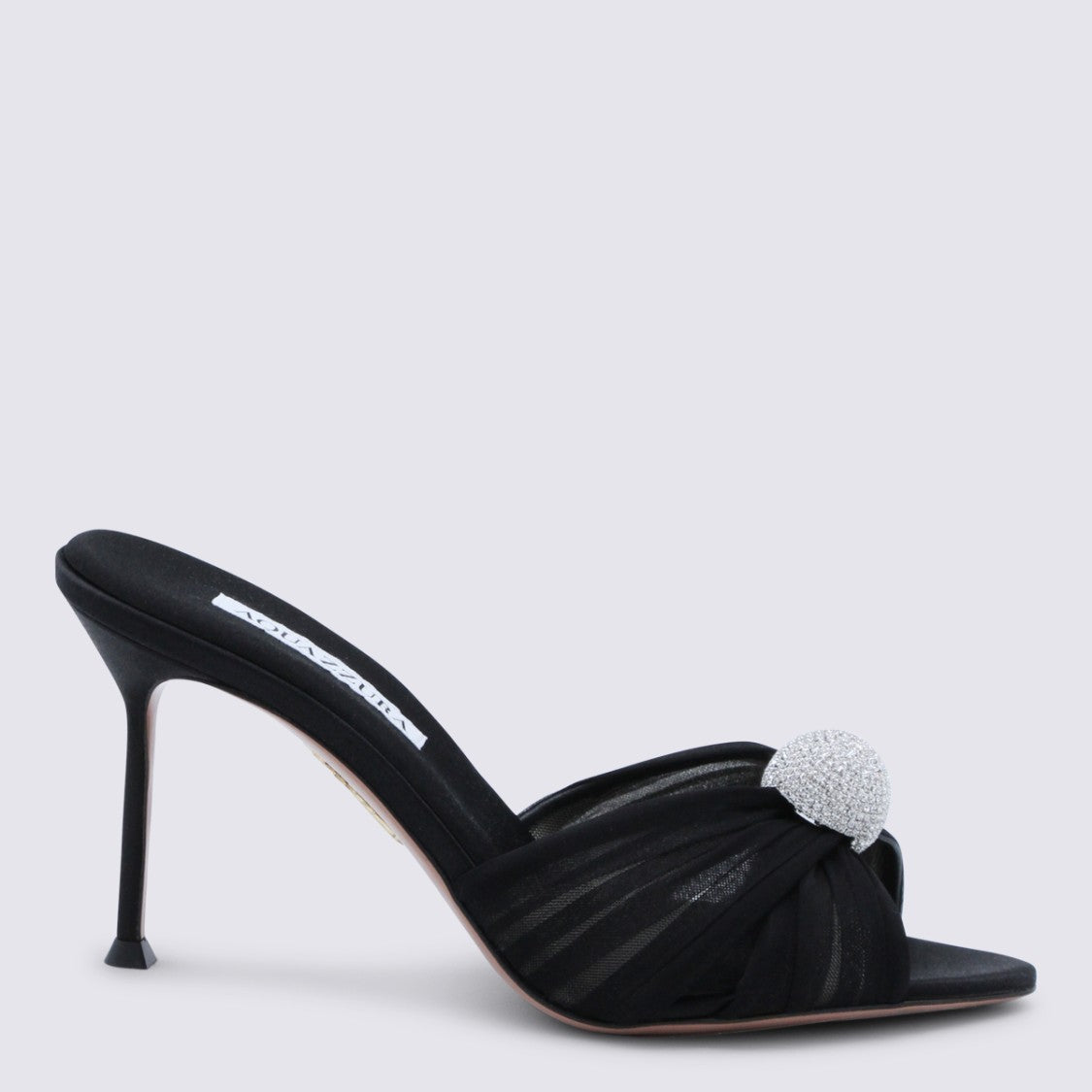 Aquazzura Minimalist Black Sandals With Straps