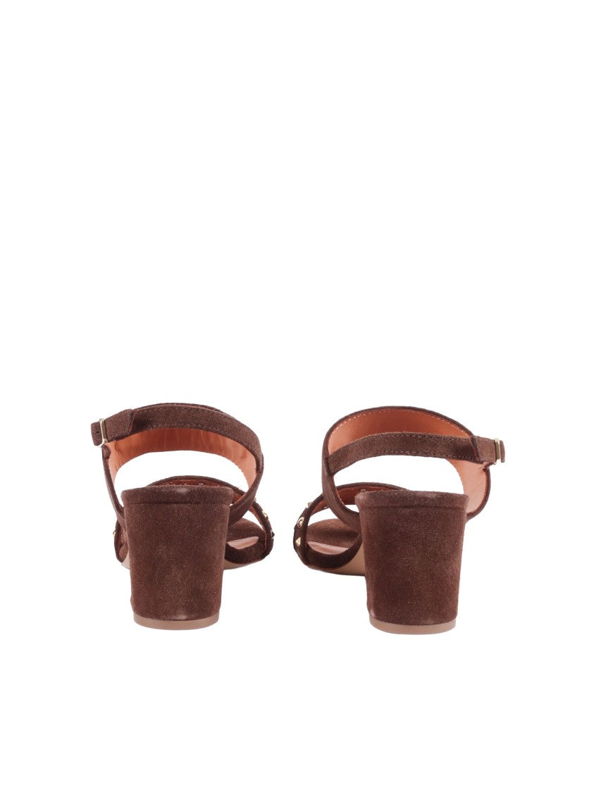 Via Roma 15 Brown Suede Sandals