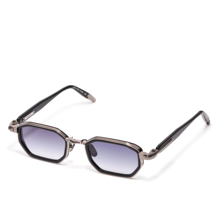 John Dalia Axel Geometric Frame Sunglasses With Metallic Finish