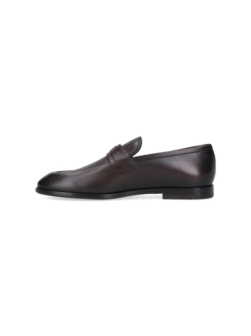 Ferragamo "Gancini" Loafers Brown
