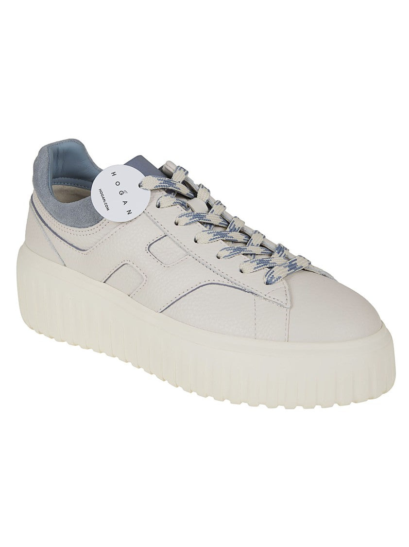 Hogan Calfskin Sneakers With Ridged Sole