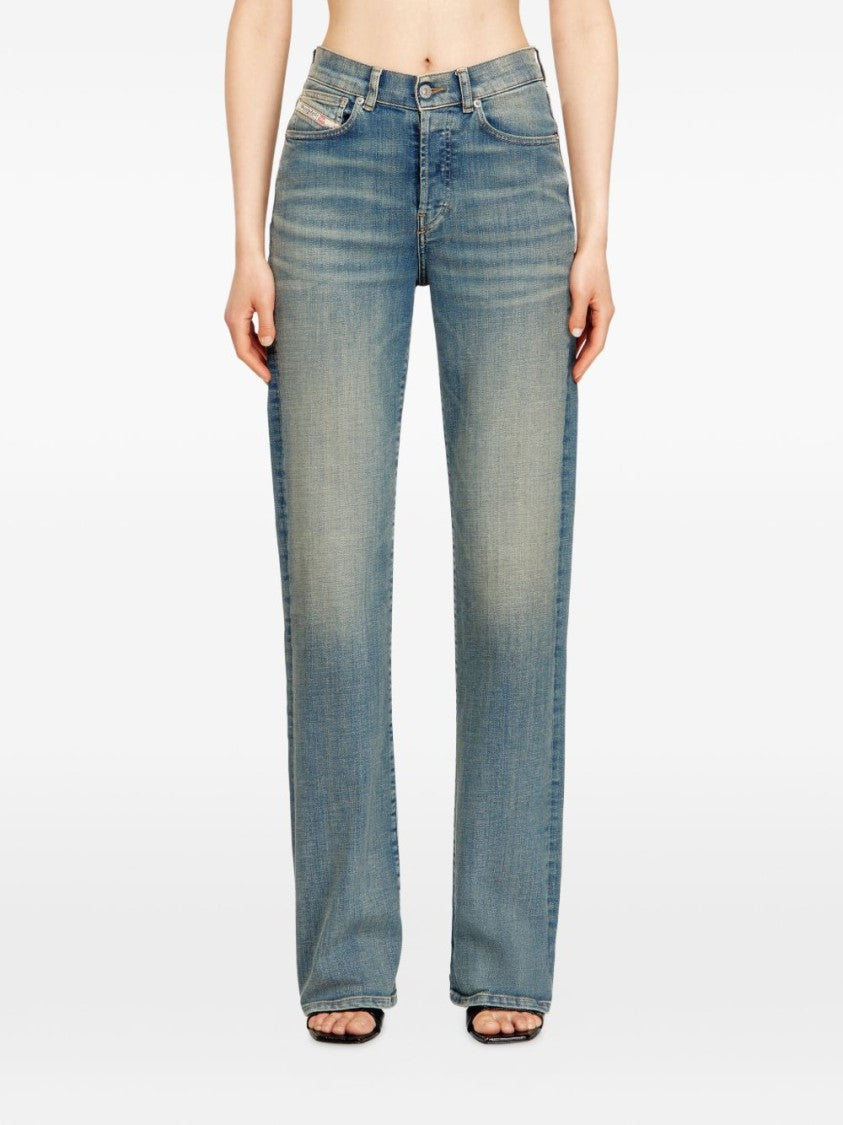Diesel Medium Blue Whiskering Jeans