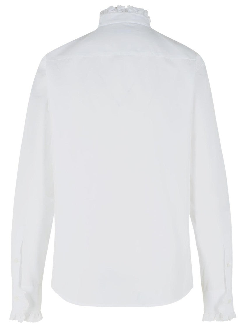 Burberry White Helen Embroidered Cotton Shirt