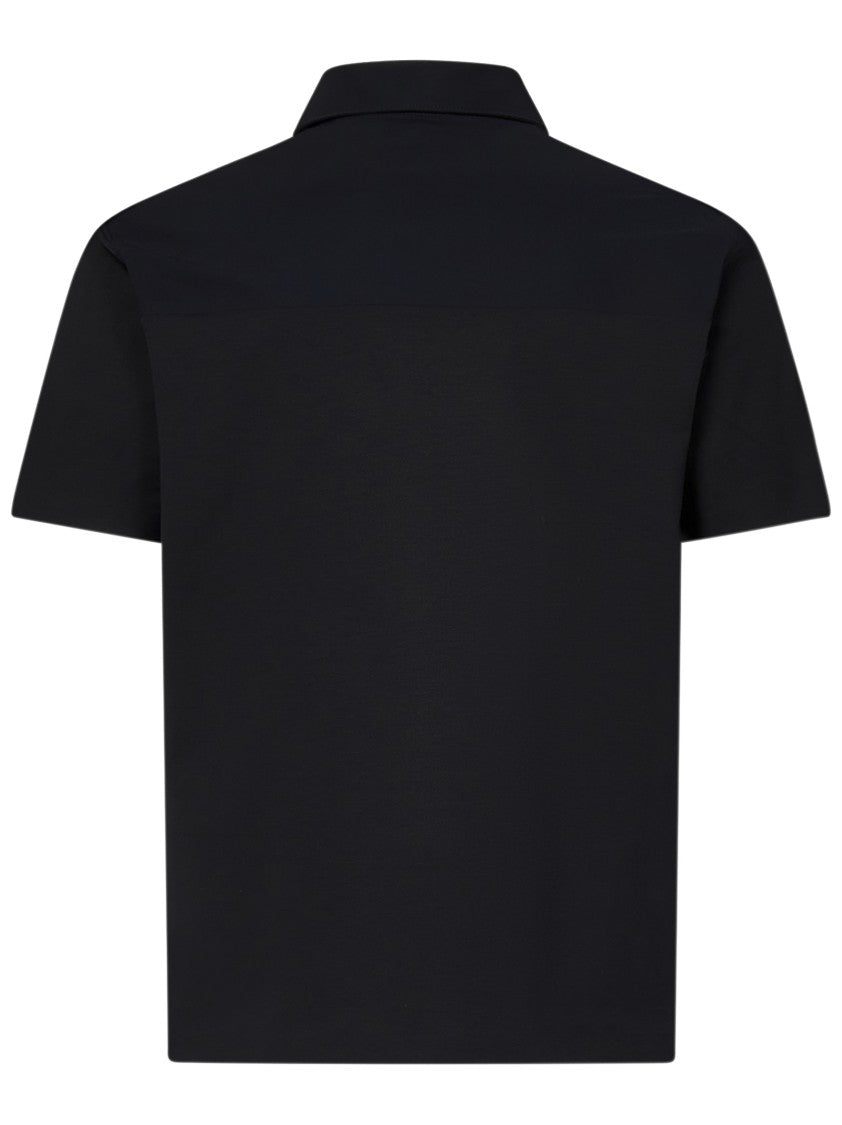 Herno Short-Sleeved Black Polo Shirt