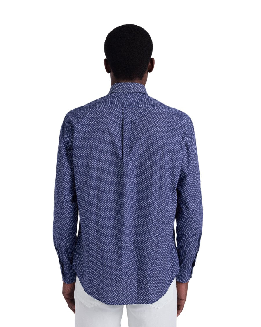Harmont & Blaine Tailored Blue Cotton Poplin Shirt