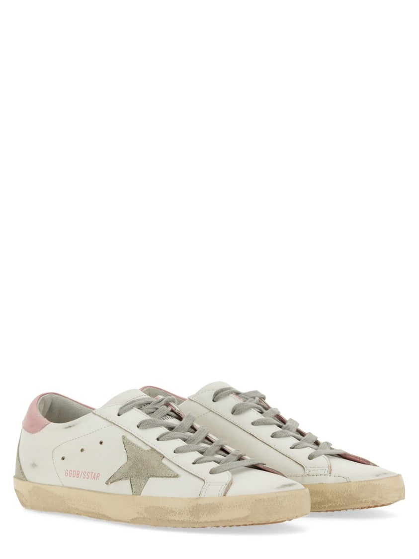 Golden Goose Super-Star Distressed Leather Low-Top Sneakers