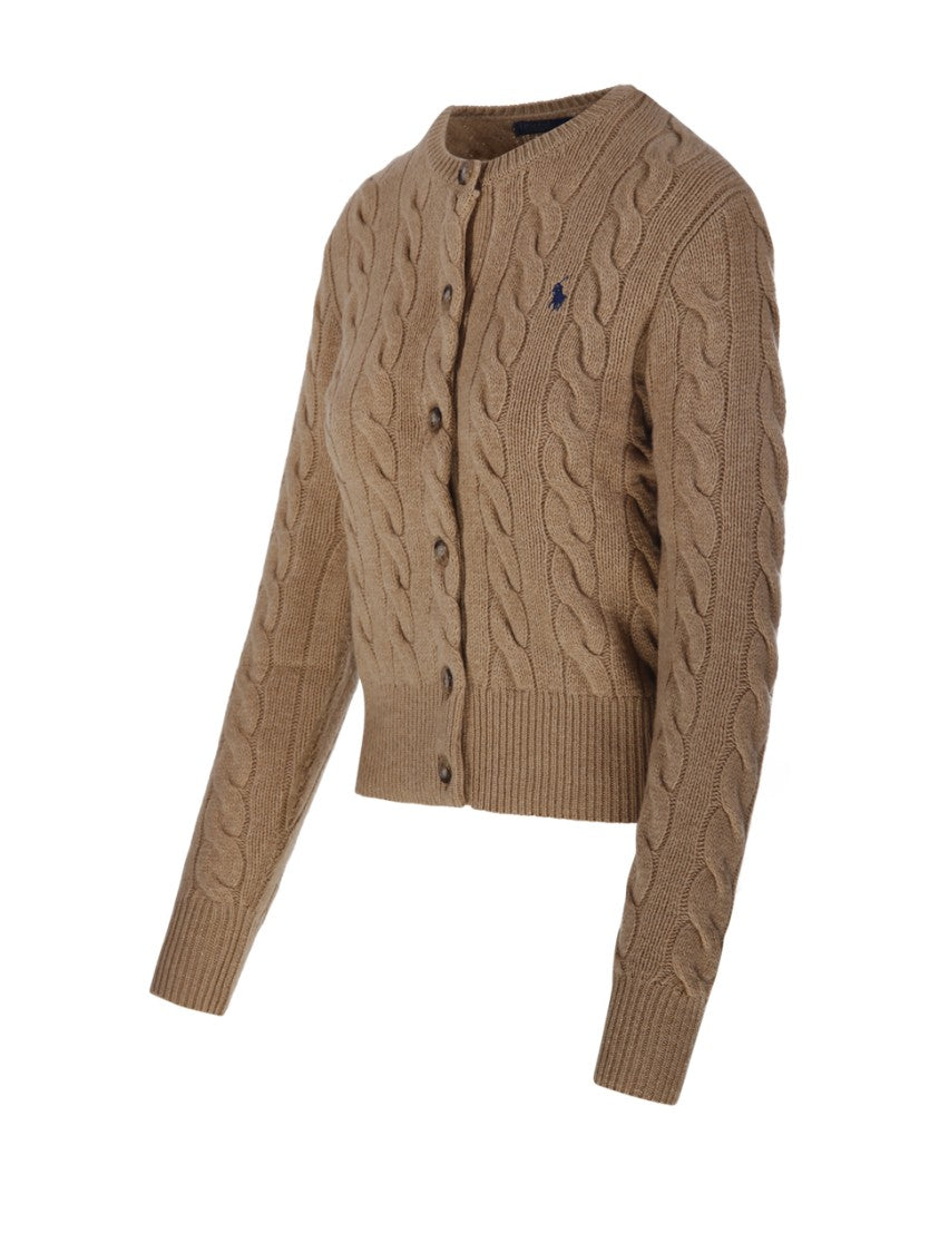 Polo Ralph Lauren Cable Knit Cardigan With V-Neckline