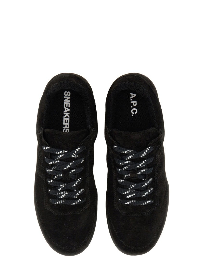 A.P.C. Low-Profile Cowhide Leather Sneakers With Textured Sole