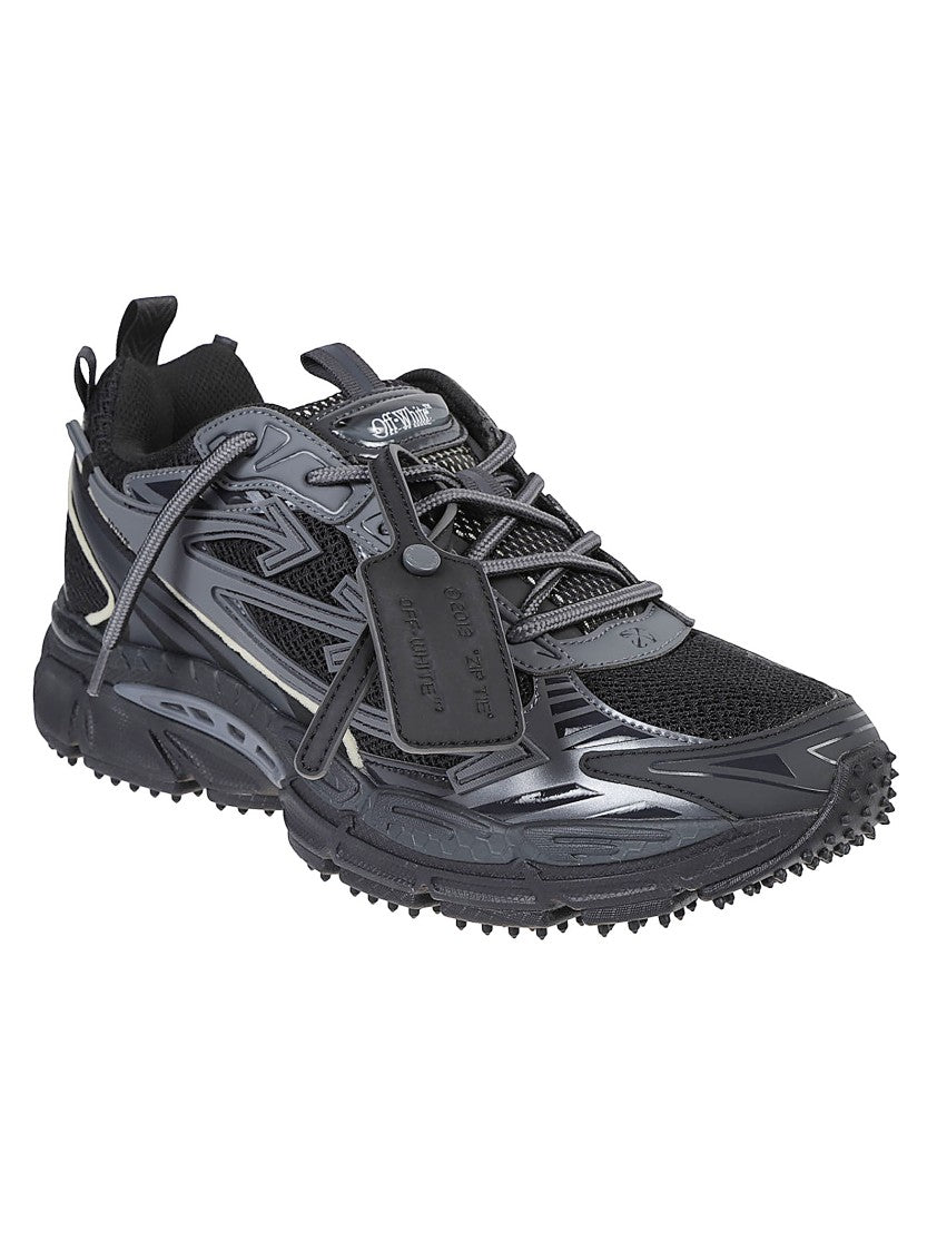 Off-White Be Right Back Black Layered Reflective Rugged Sole Sneakers