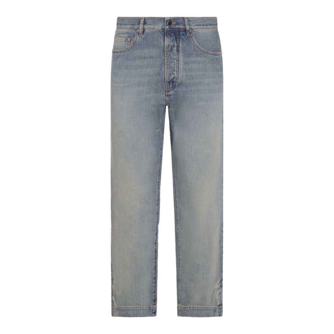 Amiri Straight-Leg Denim Jeans With Light Blue Wash