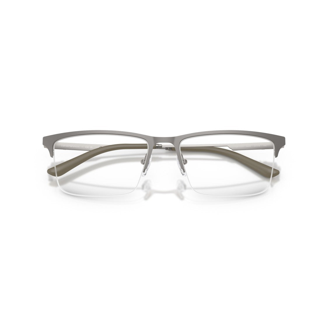 Emporio Armani 0Ea1177 Semi-Rimless Rectangular Metal Frame Eyeglasses