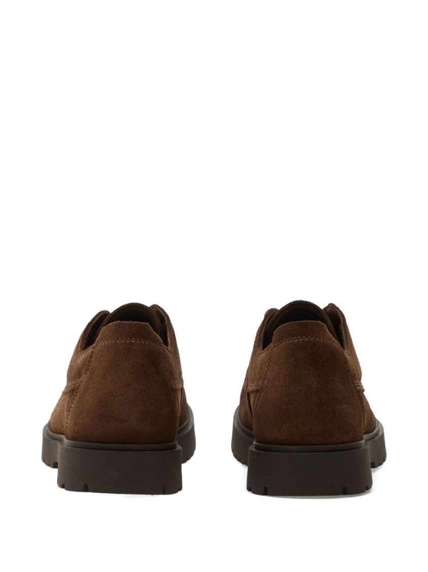 Birkenstock Brown Suede Lace-Up Flat Shoes
