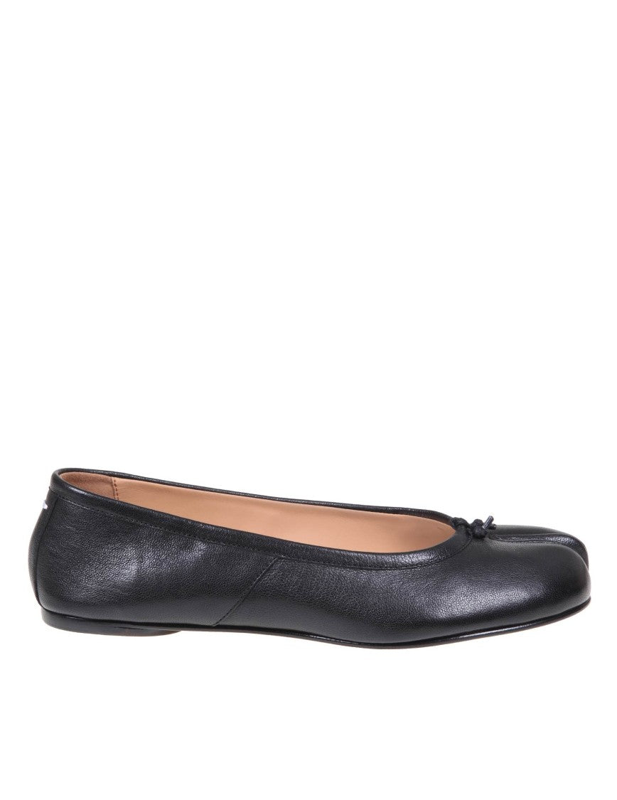 Maison Margiela Black Leather Tabi Ballerina