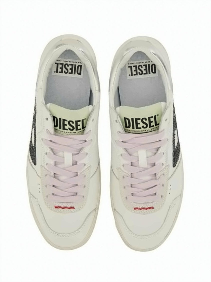 Diesel Smooth Calf Leather Low-Top Sneakers