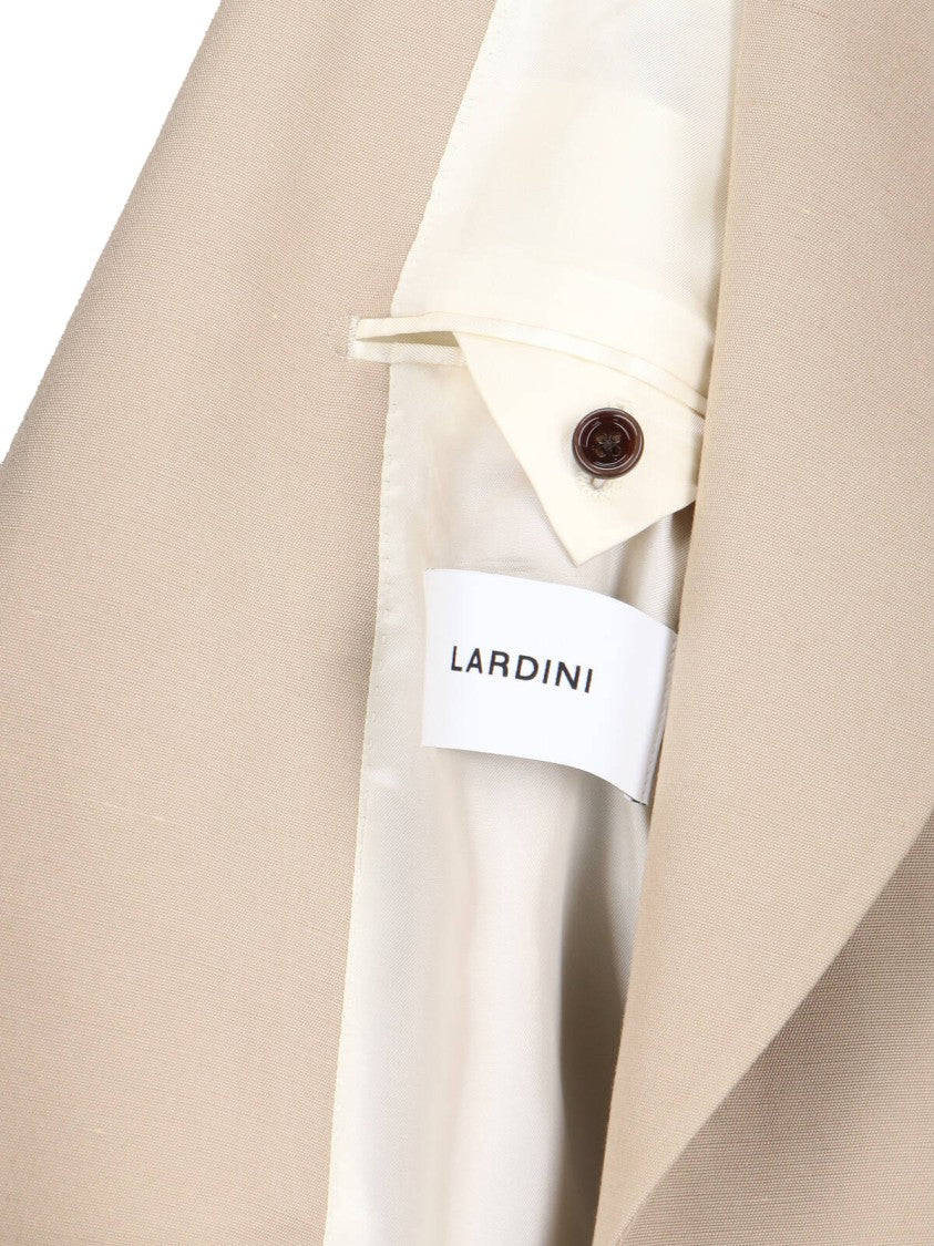 Lardini Single-Breasted Blazer – Beige