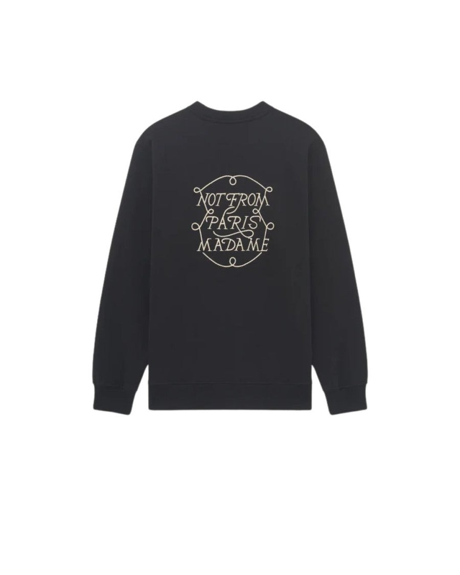 Drôle De Monsieur Not From Paris Madame' Black Sweatshirt