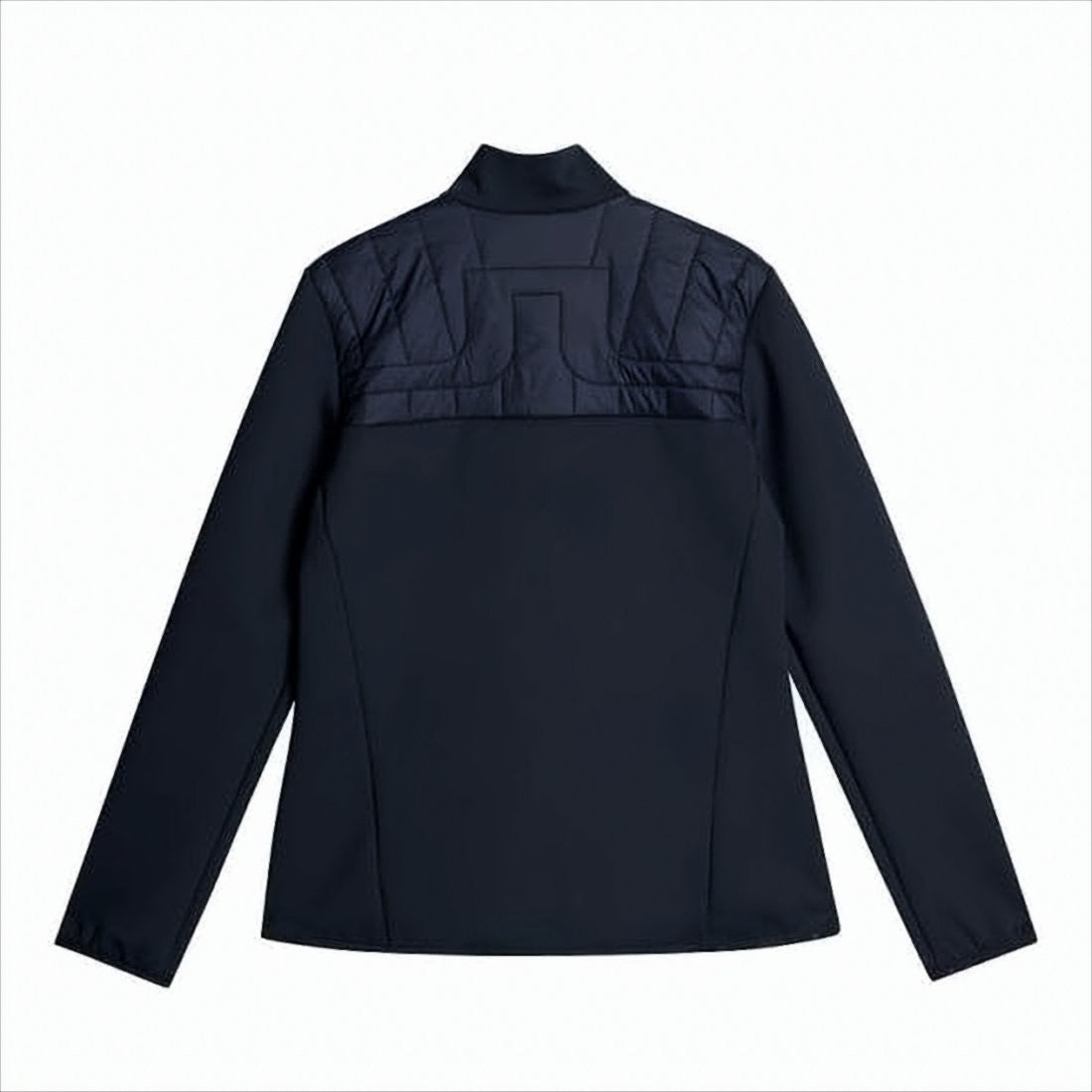 J Lindeberg Quilted Blue Jacket With Stand Collar