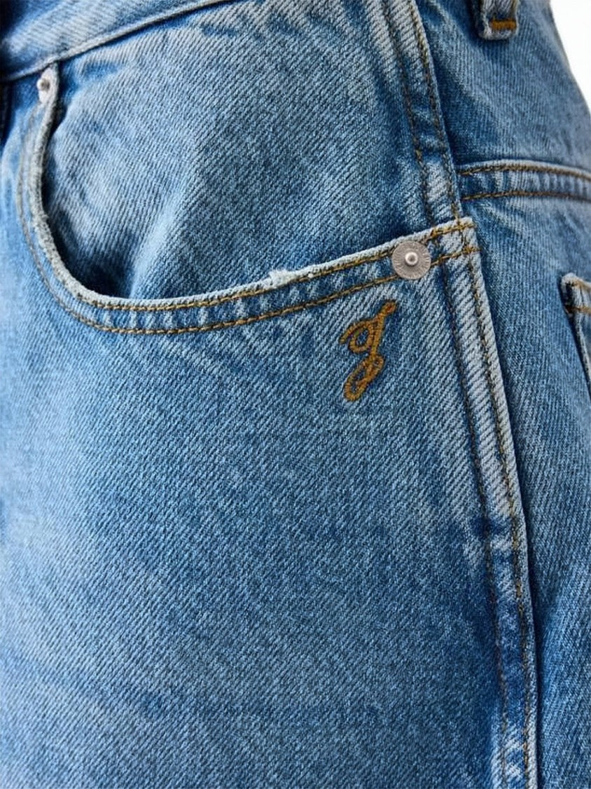 Jacquemus Wide-Leg Denim Trousers With Pleated Detailing