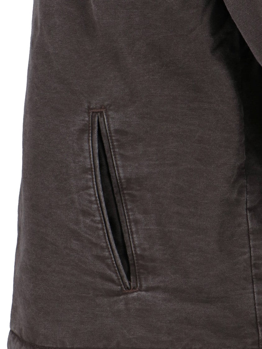 Carhartt Wip Contrast Lined Cotton Hooded Jacket With Zip Closure