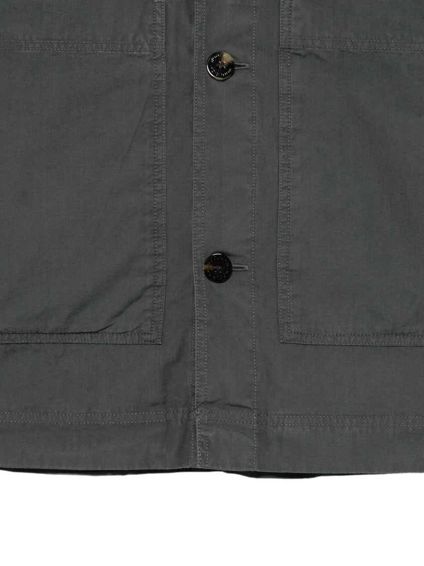 Woolrich Minimalist Grey Classic Collar Jacket
