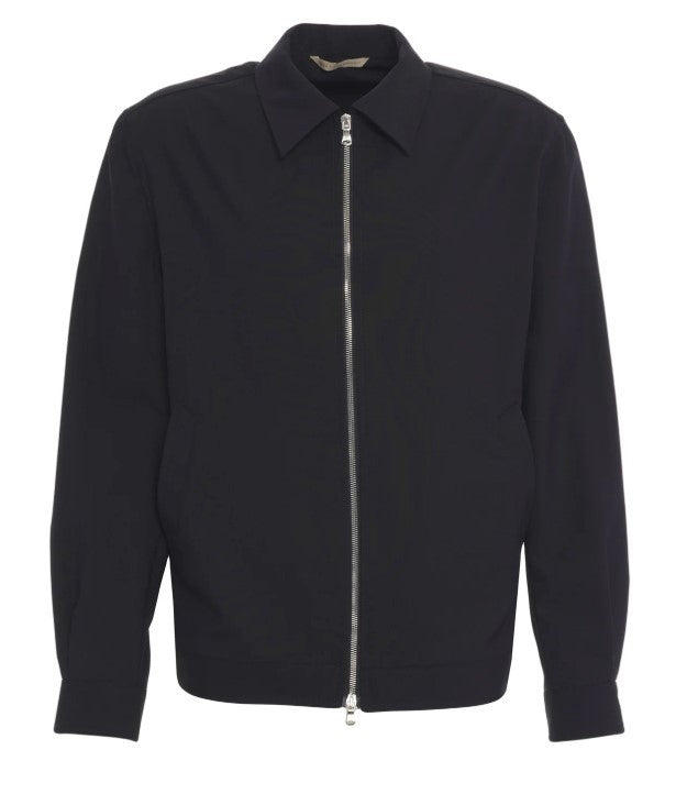 Briglia Minimalist Two-Way Zip Jacket With Shirt-Style Collar