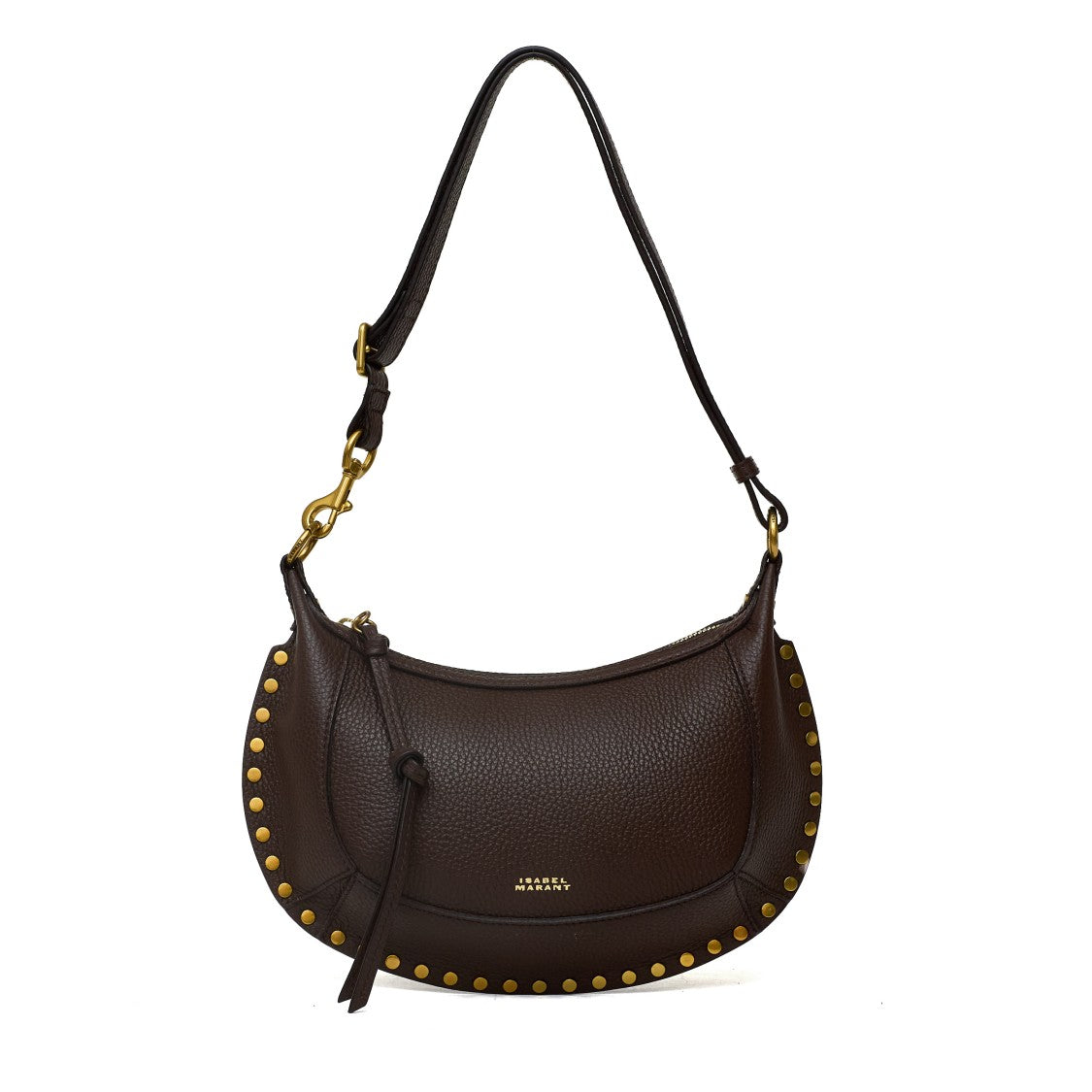 Isabel Marant Oskan Moon Grain Leather Shoulder Bag