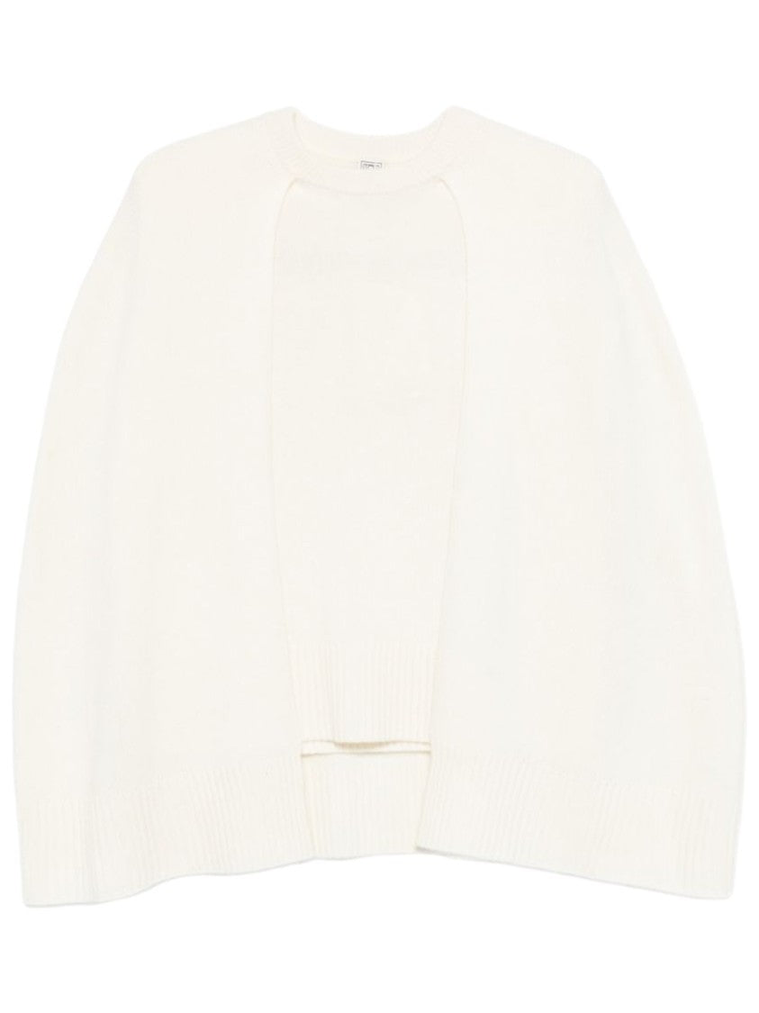 Totême Relaxed Fit Cashmere Sweater With Ribbed Detailing